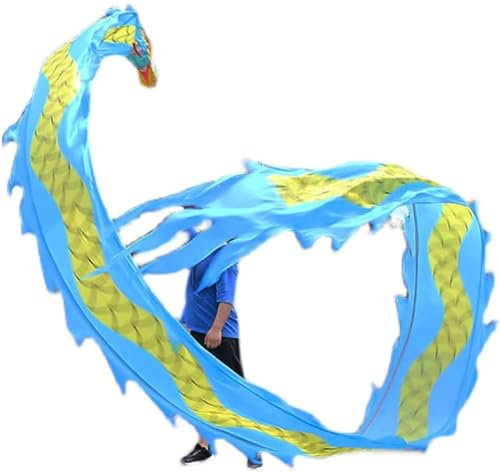 MOZ4dxy Banderoles de Ruban coloré Dragon en Soie, Ruban Flottant, Spirale rotative, Pratique, banderoles de Danse Dragon(10m/33ft)