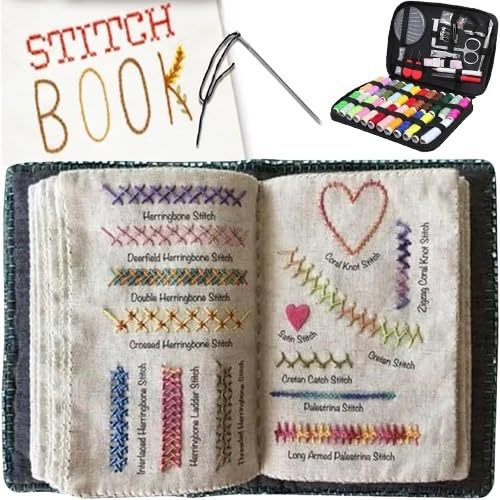 DIY Stickbuch mit Nadel & Faden – Anfänger-Nähset für Erwachsene & Stickbegeisterte (Stil-B)