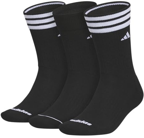 adidas Mens Cushioned Crew Socks (3 Pairs) Durable & Comfortable