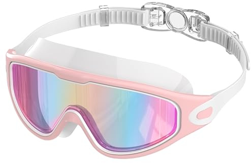 Ambienden Stora ramar för män kvinnor vuxna simglasögon | Anti-imma UV-skydd och HD-linser | Unisex Simglasögon för dykning och utomhusvattensport