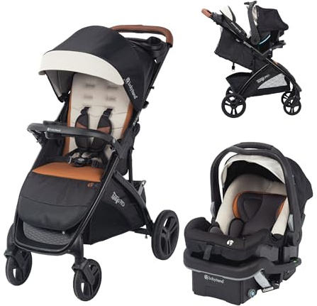 Baby Trend Tango PRO Travel System with Secure-Lift Infant Car Seat, Dash Tan