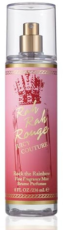 Juicy Couture - Rah Rah Rouge Body Mist für Damen, Fruchtig-floraler Duft, rote Pflaumen, Maiglöckchen & Sandelholz, rosiger, romantischer & erfrischender feiner Body Mist für Damen