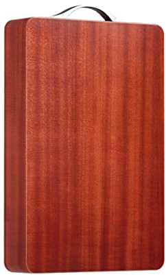 Tagliere professionale in legno con manici spesso reversibile macellaio blocco per cucina ideale per carne e verdure in mogano durevole