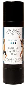 BRONZ'EXPRESS | Gouttes Auto-Bronzantes Eclat 30 ml | Autobronzant Visage et Corps Personnalisable | Effet Sur Mesure | Marque Iconique Familiale Française Depuis 1960