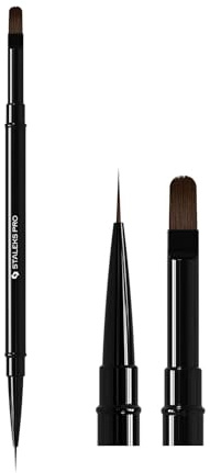 STALEKS PRO by Natury Nails Pinceau double face/pointe. Pinceau liner brush de 10 mm et pinceau pour gel de 11 mm. Construction et décoration d'ongles en gel. Expert (NBE 03/06)