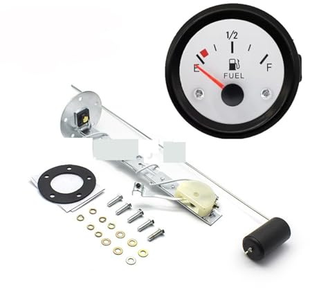 Sensor de nivel de combustible Medidor de nivel combustible 52 mm, 12 V, con unidad envío, indicador universal for vehículos modificados para coche, camión, barco