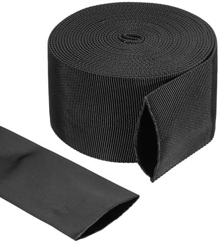 QUARKZMAN Gaine De Protection en Nylon 1.7 ID 20FT Enveloppe De Cable Noir | Fourreau De Protection, Pour Tuyau Hydraulique, Pour Cordage De Soudage Torche Tig Hydraulique