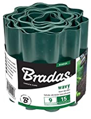 Bradas OBFG 0920 - Bordo per aiuole, 9 m x 20 cm, Colore: Verde