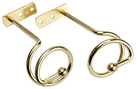 DécoProfi Drapierhaken, Metall, vermessingt, 2 Stück