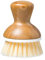 Full Circle Bubble Up - Cepillo lavavajillas de Madera de bambú - Cepillo lavavajillas ergonómico con Mango Redondo para Lavar la vajilla a Mano, Blanco - 1 Unidad