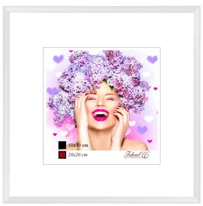 Photo Style Kunststoff Bilderrahmen quadratisch Foto Rahmen Picture Frame Collage: Farbe: Weiß | Format: 30x30