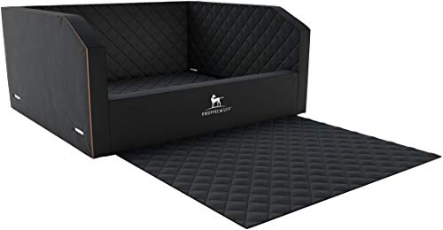 Knuffelwuff Cargo Hundebox Auto Kofferraum Schutz Hundetransportbox Transportbox Hund Schwarz 100 x 75 x 39cm
