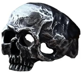 CHABER Einzigartige Männer Silber Farbe Schädel Ring Punk Biker Motorrad Band Ringe Modeschmuck Geschenke Für Ihn