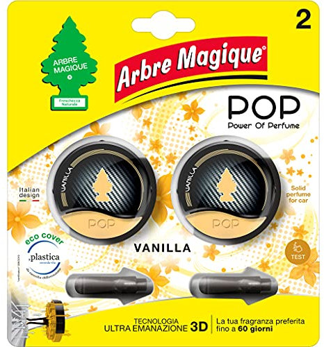Arbre Magique, POP, Profumatore per Auto, Fragranza Vaniglia, Formato Bipack - 2X9,5 g