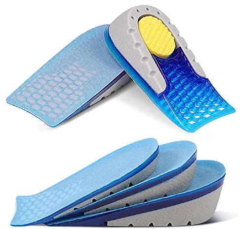 Höjd Öka Innersula Hälkudde Inlägg Gel Hällyft för Benlängd Avvikelse Hälsporrar Hälsmärta Sportskador Achilles-tendonit för Plantar Fascit Stövlar Höga Toppar Trainers 1.5CM