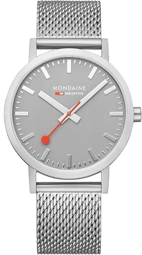 Mondaine Classic Herren Uhr analog Quarzwerk mit Edelstahl Armband A660.30360.80SBJ