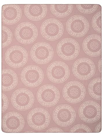 Villeroy & Boch Kuscheldecke Blossom Powder, Wohndecke in 150x200 cm | weiche Tagesdecke aus Baumwollmischgewebe in rosa, Made in Germany, Sofadecke mit floralem Muster, OEKO-TEX Made in Green