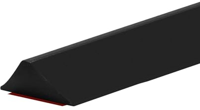 100CM Schwallschutzleiste Dusche Silikon Wasserstopper Selbstklebend, Begehbare Dusche Boden Wassersperre, Duschwasserstop für Nass- und Trocken-Trennung Bad Küche - Schwarz 1M, 1.2CM Höhe