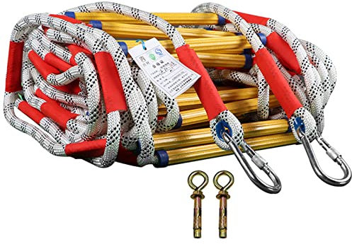 AiQima Safety Ladder,Liang Fire Escape Rope Ladders with Hooks, Window Emergency Safety Ladders/a/10M/33Ft