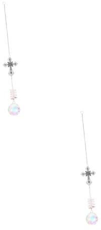 DOITOOL 2St Fan-Anhänger Ceiling Light deckenlamp wohnungseinrichtung Kristallanhänger für Bad die nachttischlampe funkien Leicht Zubehör Fräulein Reißverschluss Metall