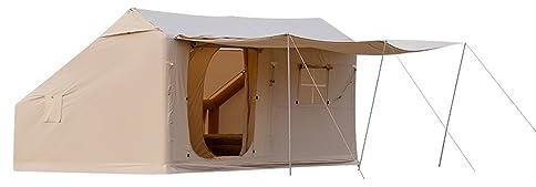NOALED Campinghütte, aufblasbares Campingzelt, aufblasbares Zelt für den Außenbereich, geeignet für 5–8 Personen, integrierte Luftsäule, Wasserabweisende Baumwolle mit Weste