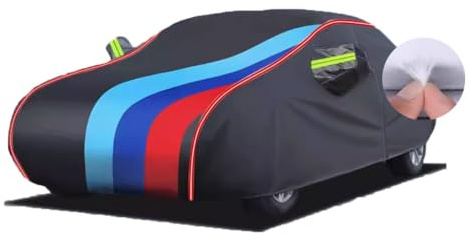 Autoplane Wasserdicht Atmungsaktiv Passend Für BMW Z3 Z4 M2 M3 M4 M5 M6, mit Reißverschluss und Oxford-Stoff Draussen Autoplane, Vollgarage Autoabdeckung für Schnee Regen Staub Hagel Schutz(A,M5)