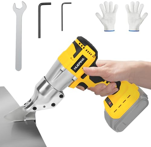 Cordless Sheet Metal Shear, Brushless Electric Metal Shears for Dewalt 20V Battery, 360 Degree Pivoting Head, 2 Variable Metal Shear Cutter Speed for Cutting Metal,Iron and Stainless(No Battery)