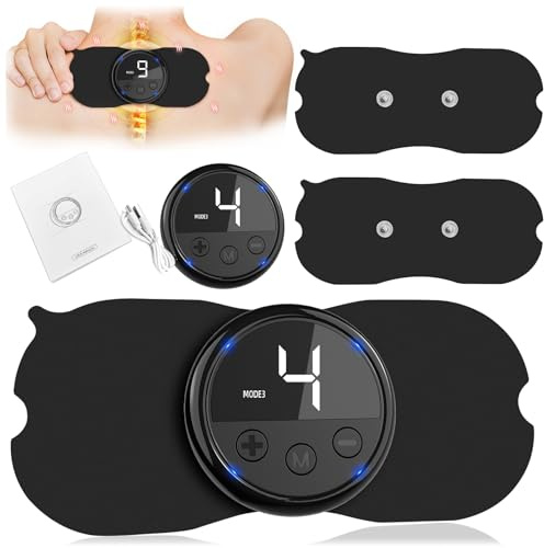 TADOUNE Intelligent Wireless TENS Unit Muscle Stimulator TENS & EMS Device, Electronic Pulse Rechargeable Deep Tissue Mini Body Massager Machine for Back Shoulder Leg Neck Pain Relief