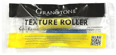 Granotone Textured Paint Roller 4 Inches (Multicolor) | Foam Paint Roller with Ergonomic Handle for Speaker Cabinets, Road Cases, Wall Painting, Deck Coatings, Truck Bed Liners, Anti-Slip Coatings