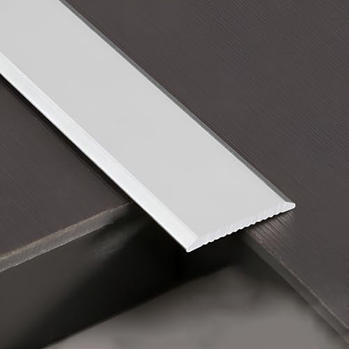 JXNVHJ Striscia di Copertura Autoadesive per Pavimenti, Profilo di Transizione in Allumini, Larghezza: 2/3,3/7 Cm, Striscia di Transizione per Pavimento, Coprisoglia(Silver,7cm)