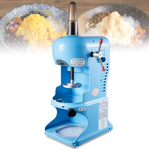 Máquina eléctrica para raspar hielo, trituradora de hielo comercial, máquina para hacer conos de nieve de gran capacidad, máquina para raspar hielo de sobremesa para familias, bares, cafeterías,Blue