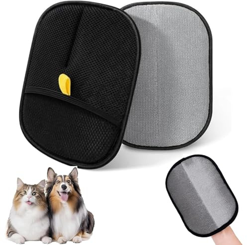 2 guantes quitapelos para mascotas, reutilizables para mascotas, imanes de pelo, gatos y perros, para pelaje liso y saludable, guantes de eliminación estática para ropa, para el cuidado del pelaje en