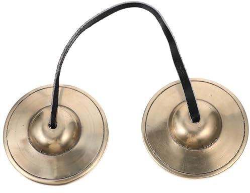 Yardwe Tibetische Beckenglocke Tingsha-beckenglocke Handgefertigte Yoga-glocke Perkussionsinstrument Meditationsglocke Glockenklang Tibetische Klangglocke Spielzeuginstrument