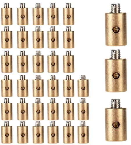 Fukaisu 36pcs Solderless Cable Nipples, 6mm Universal Throttle Choke Clamp Clutch Stop Screws Bike Brake Cable End Crimp Nipple Repair Kit for Motorcycle Bicycle Scooter Go Kart Lawn Mower Car