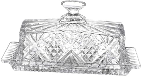 OFFSCH Recipiente Para Mantequilla Rectangular Transparente De Cristal Con Tapa, Caja Para Almacenar Alimentos, Contenedor De Alimentos Versátil Para Cocina y Comedor