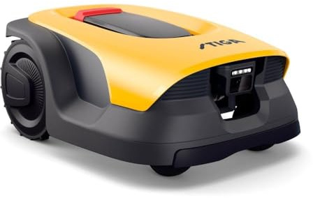 STIGA Robot tagliaerba A, 10 V, 25,2 V, 18 cm, fotocamera AI, pacchetto di connettività di 10 anni, ricarica automatica, giardini fino a 1.000 m²