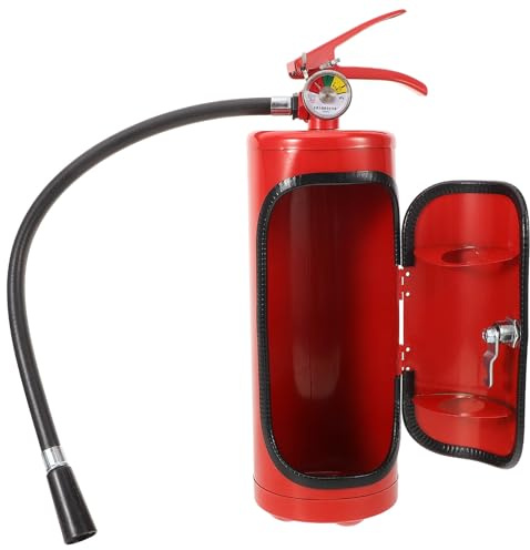 Holibanna Support Bouteille Extincteur en Fer et Plastique Résistant pour Vin Rouge Rangement pour Bouteilles et Verres, pour Soirée Dîner Thanksgiving