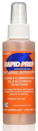 Rapid Tac Rapid Prep Surface Cleaner 4 oz | Safe Water Based solution Removes Wax, Grease, Oil & Silicone Non-Flammable Formula Pre-Cleaning Paint, Sign Materials & Glass Before Vinyl Application