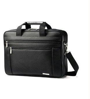 Samsonite Classic 2 Gusset 15.6 15,6 Zoll Aktenkoffer schwarz – Notebooktasche (39,6 cm (15,6 Zoll), Schultergurt, 1,1 kg, schwarz)
