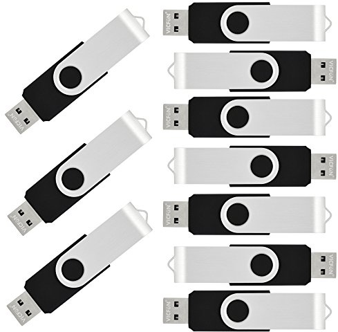 10pcs 8GB USB Flash Drive 8G Black USB 2.0 Flash Memory Stick Thumb Stick