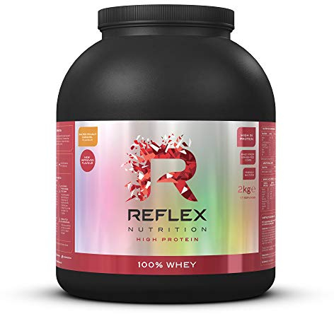 Reflex Nutrition 100% Whey Protein - 80% Pure Whey Protein - EAA Amino Acids - No Added Sugar - Whey Protein Powder for Pre Workout & Post Workout Recovery (Salted Peanut Caramel, 2kg, 66 Servings)