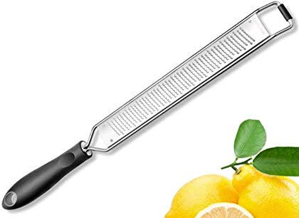 Premium Grattugia Zester Citrus Cucina Parmigiano Grattura Di Limone Nocciola Grattugia Grattugia Grattugia Grattugia Al Rasoio Affilato Stee L Lama Cippatrice Nera 40 X 3,5 Cm Psc-04