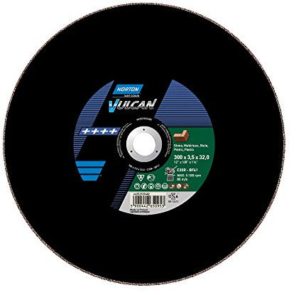 Norton Lot de 10 disques à tronçonner droits 41 | 400 x 4,5 x 32,0 C 30 R – 80 m/s Vulcan