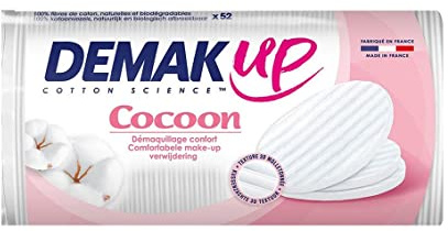 Demak'Up Baumwolle Make-up-Entferner Cocoon Disc Oval, 52 Stück