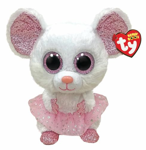 Ty Nina Mouse with Tutu - Beanie Boo - Med, 24 CM