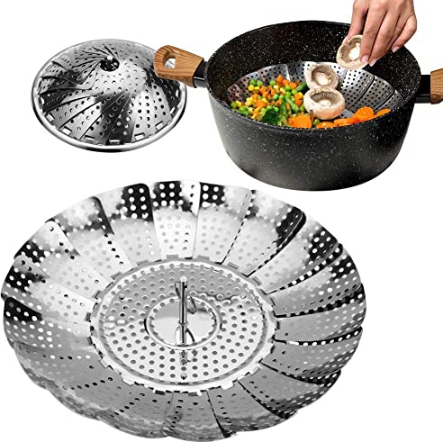 NAVA Dämpfeinsatz Dämpfkorb Dämpfsieb ACER aus nichtrostendem Stahl 28 cm faltbar