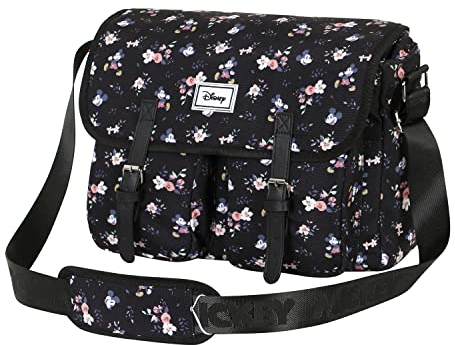 Micky Maus Nature-Große Satchel Schultertasche, Schwarz