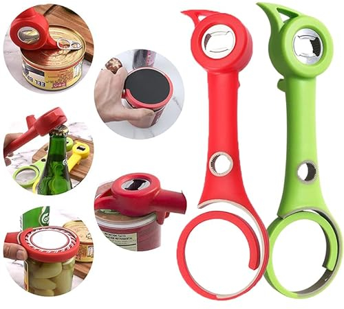 HyzaPhix 2 Stück Flaschenöffner Glasöffner Deckelöffner, Dosenöffner Bieröffner Ringzugdosenöffner Bottle Opener für Senioren, Arthritis, Frauen, Kinder (2 Stück)