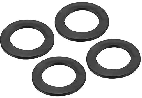 QUARKZMAN x 41STK. 1.57 OD 1 ID 0.1 Gummiflache Unterlegscheiben schwarz | Tülle Ring O-Ring Schlauch Unterlegscheiben Dichtung, Für Wasserzähler Klempner, isoliert