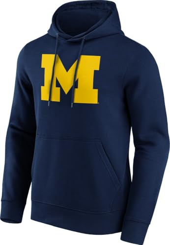 Fanatics College Football Michigan Wolverines Hoodie Kapuzenpullover Sweatshirt ** Primary Logo ** Navy (as3, Alpha, l, Regular, Regular)